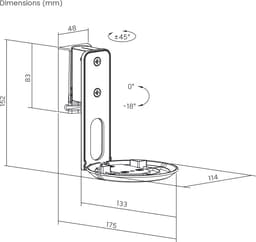 Muurbeugel voor Sonos Era 100 - Draai- en kantelbaar Wit — thumbnail 2