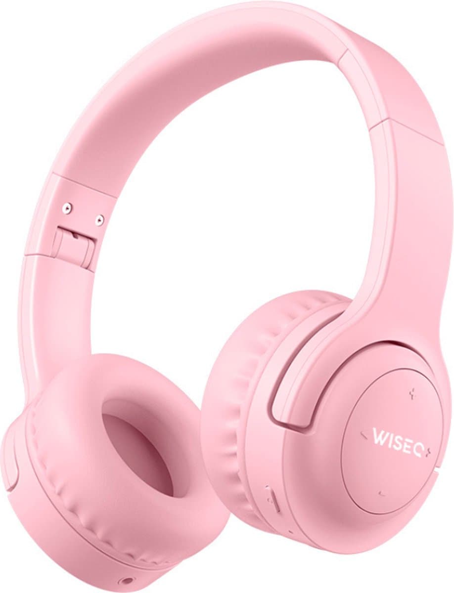 WiseQ HERO Kinderkoptelefoon – Roze Draadloze Koptelefoon Kind Meisje – vanaf 3 jaar met geluidsdemping – 38u Bluetooth – Roze — afbeelding 1
