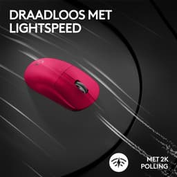Logitech G PRO X Superlight 2 Lightspeed Draadloze Gaming Muis Magenta — thumbnail 3