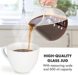 craft coffee weegschaal timer glazen kan filteropzet 600ml zwart/wit — thumbnail 4