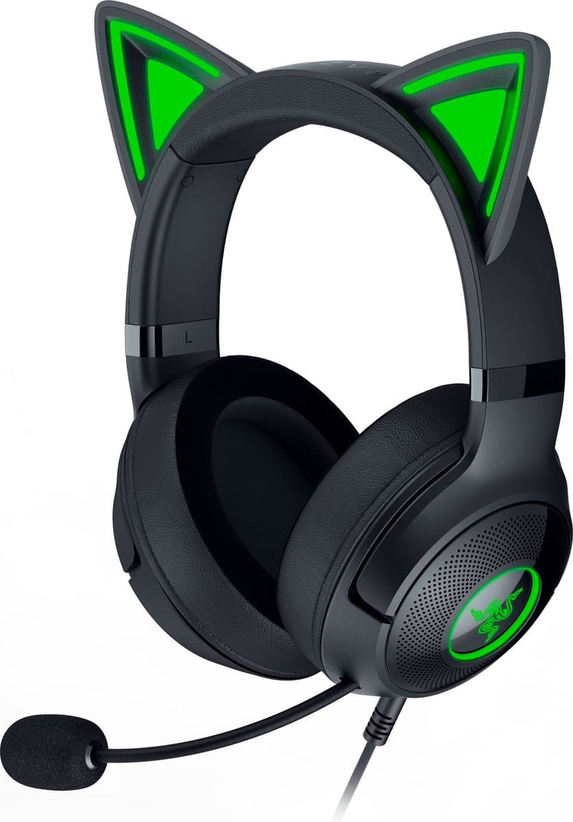 Razer gaming-hoofdtelefoon Kraken Kitty V2, zwart, RZ04-04730100-R3M1 — afbeelding 1