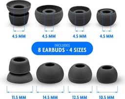 MMOBIEL Siliconen Oordopjes set voor Powerbeats 2 / 3 Wireless (ZWART) hoofdTelefoon 4 Paar — thumbnail 5