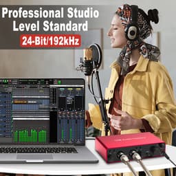 NÖRDIC SGM-226 USB Audio-interface - 2e Generatie - 2i2 - 24bit - 192kHz - Rood — thumbnail 4