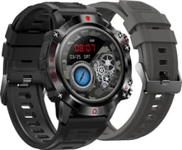 Smartwatch - Grijs - Smartwatch Heren & Dames - HD Touchscreen - Horloge - Stappenteller - Bloeddrukmeter - Saturatiemeter — thumbnail 1