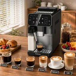 Innovastore Koffiemachine - Espressomachine - Koffiebonenmachine - LatteGo Melksysteem - Koffiezetapparaat - 8 koffiemenu's -Zwart — thumbnail 3