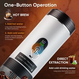 Nyoz 3 in 1 draagbare espressomachine - Koffiezetapparaat - Koffieapparaat - 20 bar - 7500 mAh - USB-C - Nespresso en Dolce Gusto — thumbnail 4