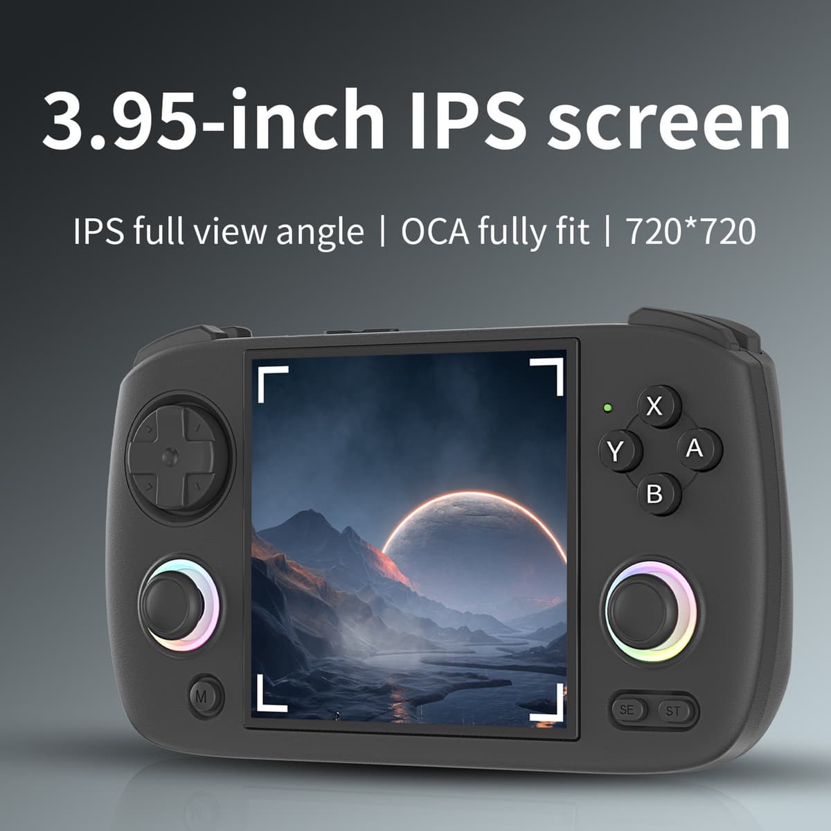 Retro Game Console Draagbaar - Zwart 64GB 5K Spellen - 3.95 Inch IPS Scherm - Kunststof - Voor Gaming En Entertainment — afbeelding 1