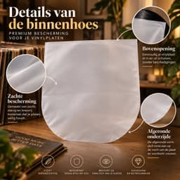 LP Binnenhoezen - 25 Stuks - 150 micron -Vinleycare- Lp Beschermhoezen - Lp Hoezen Plastic - Lp Hoezen Binnenhoes Vinly — thumbnail 3
