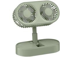 Lifetime Tafelventilator - USB-C Oplaadbaar - 1200mAh Batterij - 3 Snelheden - Batterijen Inbegrepen - Compact, Inklapbaar en In Hoogte Verstelbaar - 15 x 7,6 x 15 cm - Groen