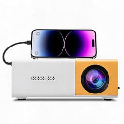 HD 1080P Kleine Videoprojector, Draagbare Buitenprojector, 100ANSI 1000LM Helderheid, Automatische Correctie, Handmatige Scherpstelling, 100 Inch Scherm, HDMI USB — thumbnail 1