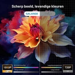 Beamer Draagbaar - Native 1080p Resolutie - 400 ANSI Lumen Helderheid - LED Technologie - Voor Thuisbioscoop - Smart Projector — thumbnail 4