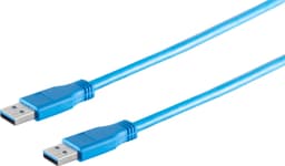 3x USB-A aansluitkabels, 3.0, blauw, 5m – Met deze standaard USB-kabel kunt u bijvoorbeeld een externe harde schijf op uw pc aansluiten. — thumbnail 1