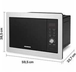 Heinner Inbouw Magnetron – 23L – 800W – Grill 1000 W & Ontdooifunctie – 5 Vermogensstanden – LED Display – Timer – RVS/Zwart — thumbnail 3