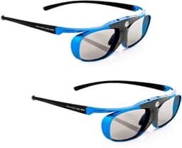 2 x DLP Pro, DLP Link 3D-bril voor 3D-DLP-beamer van,,,,, [shutterbril, 96-144 Hz, oplaadbaar, 32 g, DLP Link, blauw] — thumbnail 1