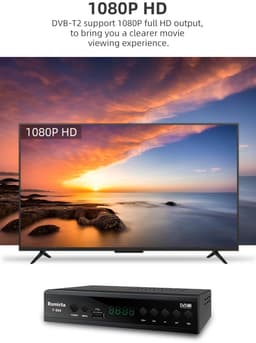 TNT HD Decoder 2025 – DVB-T2/C, H.265 HEVC FTA Full HD PVR, USB, HDMI, SCART, Digitale Terrestrische Tuner, Full HD 1080p Ontvanger, 2-in-1 Universele Afstandsbediening — thumbnail 4