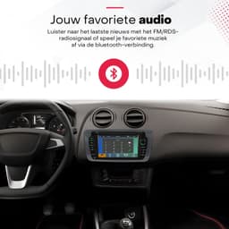Boscer Autoradio met 7 Inch Scherm - Geschikt voor Seat Ibiza 6J 2009-2013 - Past in de Originele Dashuitsparing - Draadloos Apple CarPlay & Android Auto - Bluetooth Handsfree Bellen - FM Radio (RDS) - Achteruitrijcamera & Microfoon — thumbnail 3