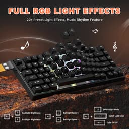 Attack Shark R82 HE - Gaming Toetsenbord - Qwerty - ANSI - 8K Polling - Zwart — thumbnail 4
