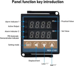 Thermostaat Digitale PID-controller - Temperatuurmeter - Temperatuurregelaar - Slimme Thermostaat - Hoge Precisie - AC110V-240V — thumbnail 2