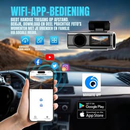 QORA® Dashcam voor Auto Voor en Achter - Dashcam - Zwart - 4cm x 10cm x 5cm — thumbnail 5