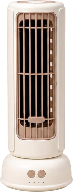 LISM - Mini Torenventilator, Mini Torenventilator met Drie Snelheden, Kleine USB Oplaadbare Ventilator Geschikt voor Slaapkamer en Kantoor, Wit, Mini Ventilator — thumbnail 1