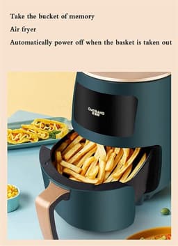 Airfryer - Heteluchtfriteuse - Gezond Koken - 5 Liter Capaciteit - 310 x 270 mm - Rood — thumbnail 4
