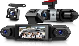 Dashcam voor auto - Zwart - 7 x 14 x 10 cm - 4 Camera's met 1080P Nachtzicht en 360 Graden Bewaking — thumbnail 1