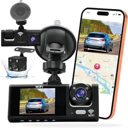 Dashcam - Zwart - 3 Camera's - Full HD 1080P - Voor Auto's en Mountainbikers — thumbnail 1