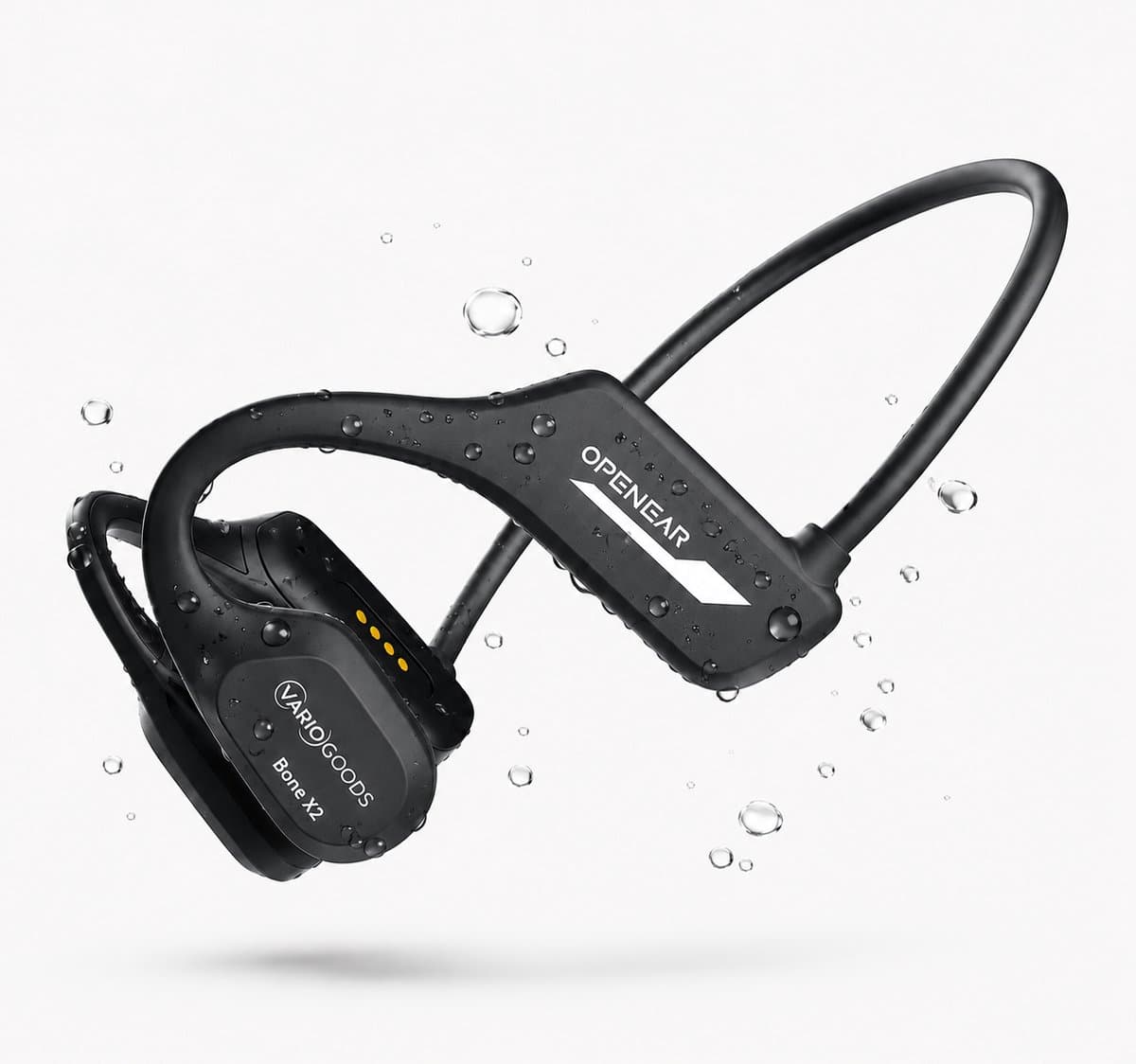Variogoods Zwemkoptelefoon - Bone Conduction Headphone met MP3 Speler - Bluetooth - IP68 Waterdicht - Open Ear Sport Oortjes - Draadloze Sportkoptelefoon - 6 Uur Batterij - Waterdichte Hardloop Oordopjes - Zwemmen, Hardlopen & Fietsen - Zwart — afbeelding 1