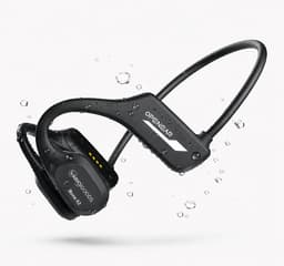 Variogoods Zwemkoptelefoon - Bone Conduction Headphone met MP3 Speler - Bluetooth - IP68 Waterdicht - Open Ear Sport Oortjes - Draadloze Sportkoptelefoon - 6 Uur Batterij - Waterdichte Hardloop Oordopjes - Zwemmen, Hardlopen & Fietsen - Zwart — thumbnail 1