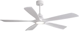 COVREO Plafondventilator met verlichting 105 cm wit, hout 6 snelheden — thumbnail 1
