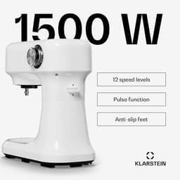 Stand Mixer - Keukenmixer Mengmachine - Bakken Ingrediënten Mengen - Planetaire Mengsysteem - 5 Liter Kom - Wit — thumbnail 2