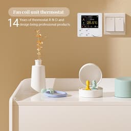 Slimme WiFi Thermostaat voor Airconditioning en Vloerverwarming - Programmeerbaar met Kleurendisplay en Spraakbediening — thumbnail 3