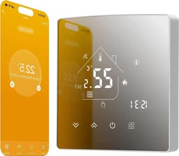 Slimme Thermostaat - Verwarming Regelaar - Energie Besparen - App & Spraakbesturing - 16A - Zwart — thumbnail 1
