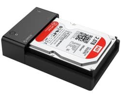 Let op type!! ORICO 6518US3 USB 3.0 Externe behuizing voor Type-B naar SATA 2.5 inch / 3.5 inch SATA HDD / SSD harde schijf (zwart)