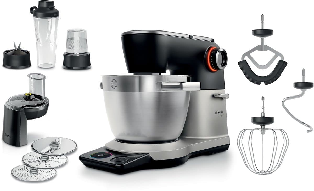 Bosch MUMS8ZS22 kokende keukenmachine 1800 W 6 l Zwart, Zilver — afbeelding 1