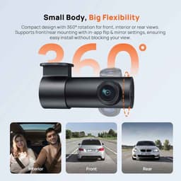 Casa Living Auto Dashcam - 2K QHD 1440P Dashcam - 143° Groothoeklens - Nachtzicht & Wifi - Spraakbesturing M310 Plus - Zwart — thumbnail 3