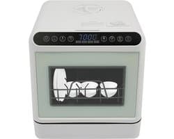 Compacte Vaatwasser - Mini Afwasmachine - Aanrecht Gebruik - Zonder Wateraansluiting - Voor 4-6 Personen - Wit
