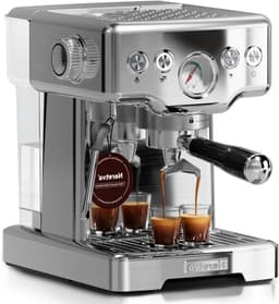 Espresso Machine - Koffiezetapparaat Barista - Thuis Koffie Maken - Krachtige Stoompijp - 1.8 Liter Tank - Zilver — thumbnail 1