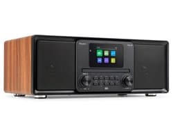 DAB radio - Audizio Palmi - Radio met cd speler - Bluetooth radio - FM, DAB+ en USB - Houtlook