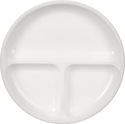 Magnetron bord - Maaltijd bord - Eten opwarmen - Drie vakken - 25 cm diameter - Wit — thumbnail 4