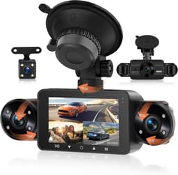 Auto Camera - Rijrecorder - Veilige Rit - 4 Camera's 360 Graden - 3 Inch Scherm - Zwart — thumbnail 1