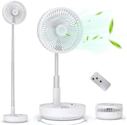 LNMsolutions® Ventilator Staand - Ventilator - Ventilator Staand Afstandsbediening - Wit - 23cm x 11cm x 23cm — thumbnail 1
