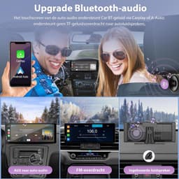 Wireless Carplay & Android Auto met Dash Cam - 10,26" HD IPS Touch Car Play-scherm voor auto, 4K-voor- en 1080P-achtercamera, loop-opname, Bluetooth-audio, Mirror Link, GPS, Siri — thumbnail 5