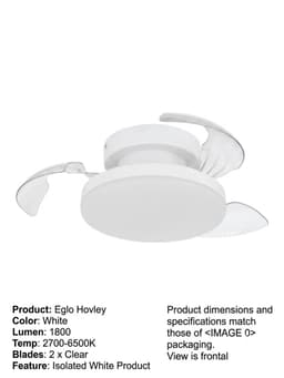 Eglo, Hovley, Wonen Verlichting ventilatoren, plafondventilatoren met licht. — thumbnail 4