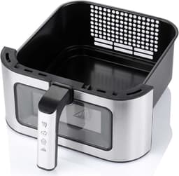 Luchtfriteuse Dubbele Mand - Airfryer Twee Manden - Gezond Koken - Dubbele Manden - 12L - Zwart — thumbnail 3