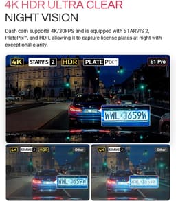 Mini Dash Cam - Autocamera Rijcamera - Verkeersincidenten Vastleggen - 4K HDR Nachtzicht - 154'' Scherm - Zwart — thumbnail 5