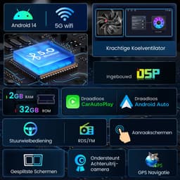 Cestovet Autoradio - Geschikt Voor Mercedes Benz CLS E-Class W211 W219 - 2GB+32GB, Draadloze CarPlay & Andriod Auto - GPS-navigatiesysteem Bluetooth Stuurwielbediening WiFi - 7-inch Touchscreen DSP RDS USB - Vezelverlengingskabel — thumbnail 5