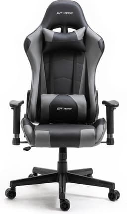 GPRacing Pro - Game Stoel - Gaming Stoel - Ergonomische Bureaustoel - Gamestoel - Verstelbaar - Gaming Chair - Zwart / Grijs — thumbnail 2