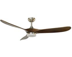 CristalRecord - Plafondventilator Nine big Ø 152 cm teak mat chroom