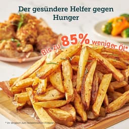 Airfryer 5,5 Liter XXL – Heteluchtfriteuse – 11 Automatische Programma's – Digitaal Touchscreen – Vaatwasmachinebestendig – 1700W Wit — thumbnail 5
